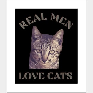 Real men love cats Posters and Art